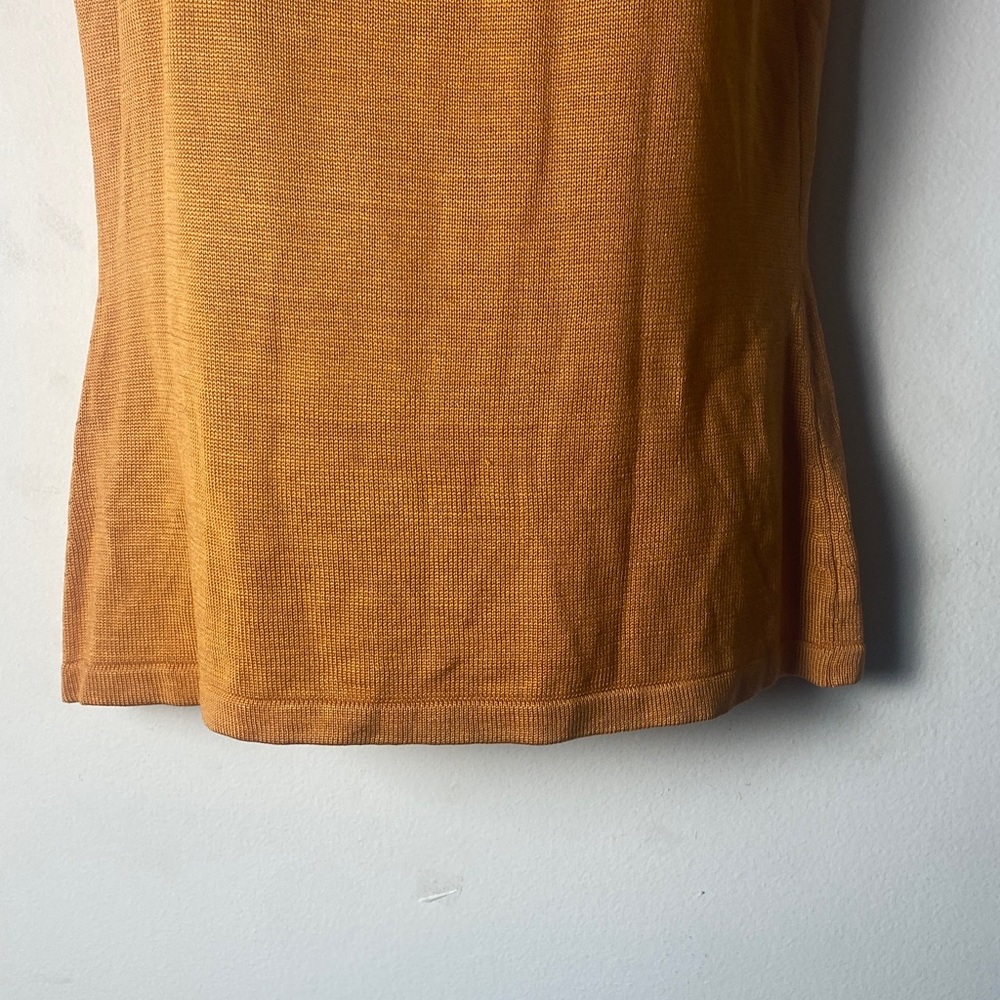 Elegant Mustard Sleeveless Tank Top - Picture 4 of 5